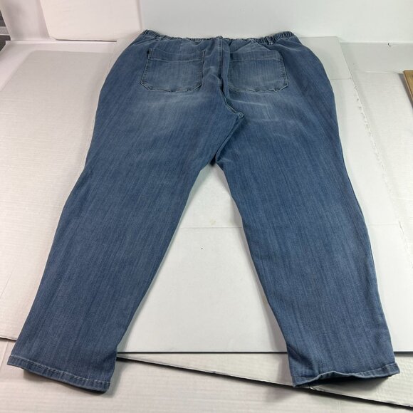 Judy Blue Jeans Women's Plus 42x29* Joggers Pull On High Rise Blue Denim Tag 24W - Picture 9 of 16